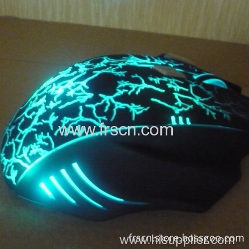 3200dpi Ergonomic Big Size 7d Optical Gaming Mouse With Fire Key/six Color Breathing Led